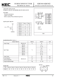 Datasheet KRC419 manufacturer KEC